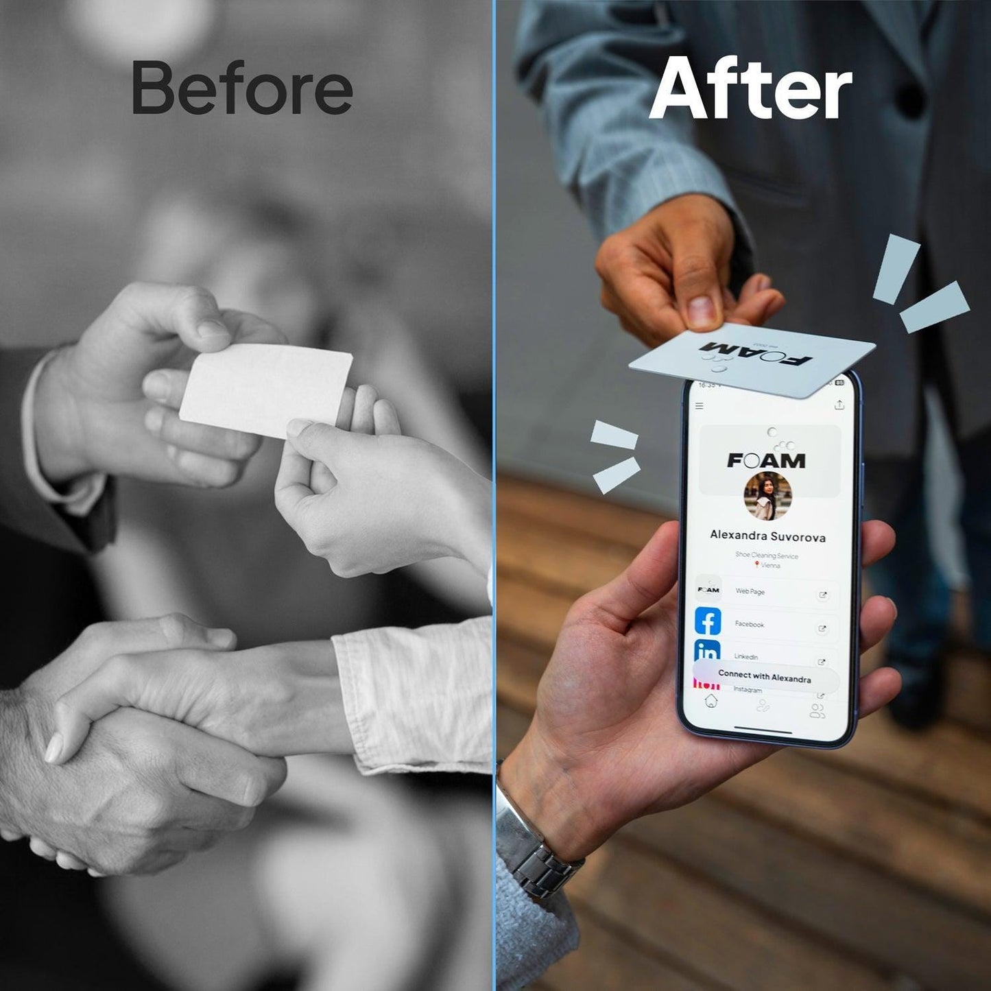 Personalized NFC QR Business Card: Smart Contactless Card for Influencers