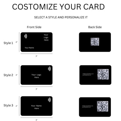 Personalised NFC Business Card, Personalised Smart Business card, QR code Business Card, Smart NFC Business Card, Contactless Card