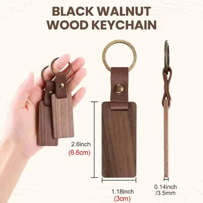 Custom Wooden Hotel Keychain - Personalized Key Tag for Hotels, Guesthouses, Hostels, Room Number & Logo Engraved